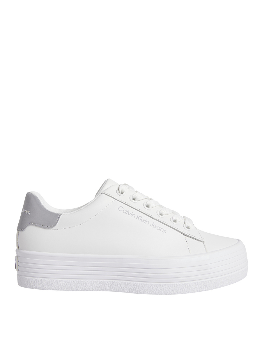 Calvin Klein Beyaz Kadın Deri Sneaker YW0YW01220YBR