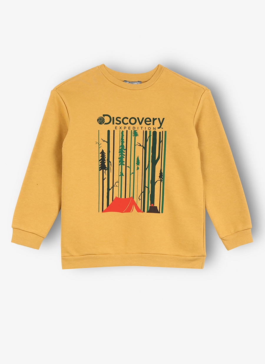 Discovery Expedition Baskılı Erkek Çocuk Hardal Sweatshırt D3WB-SWT37