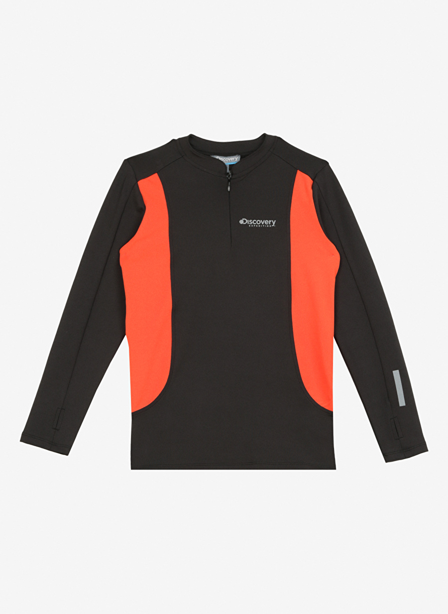 Discovery Expedition Siyah Erkek Çocuk Hakim Yaka Blok Sweatshirt D3WB-SWT24