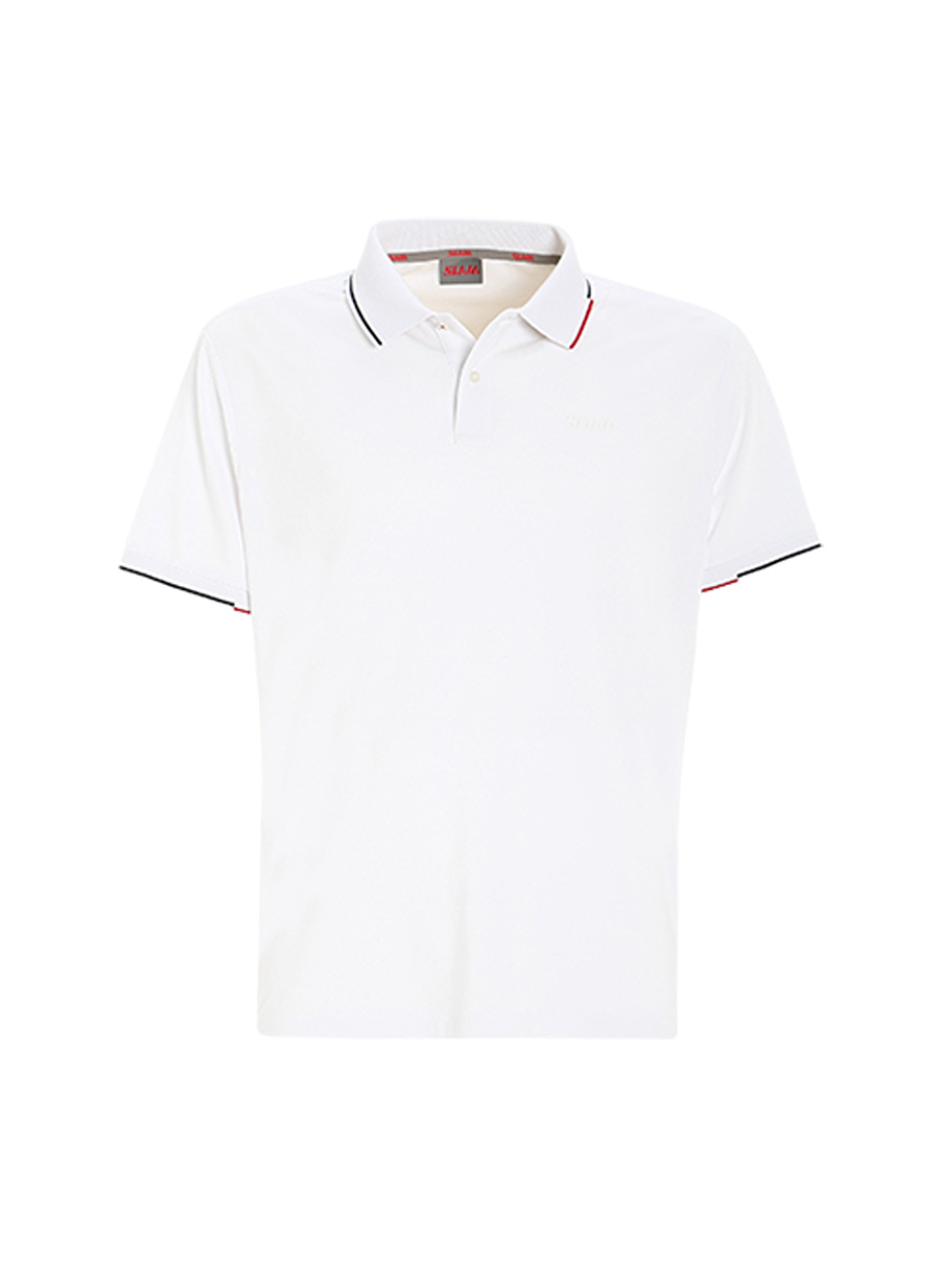 Slam Beyaz Erkek Polo Yaka Regular Fit T-Shirt A108001S00_DECK LGT PIQUE