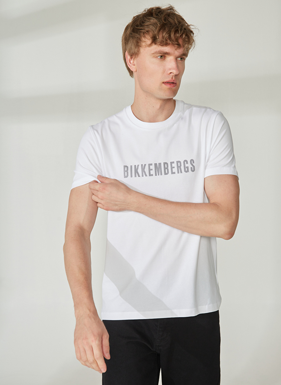 Bikkembergs Beyaz Erkek T-Shirt C 4 101 2S