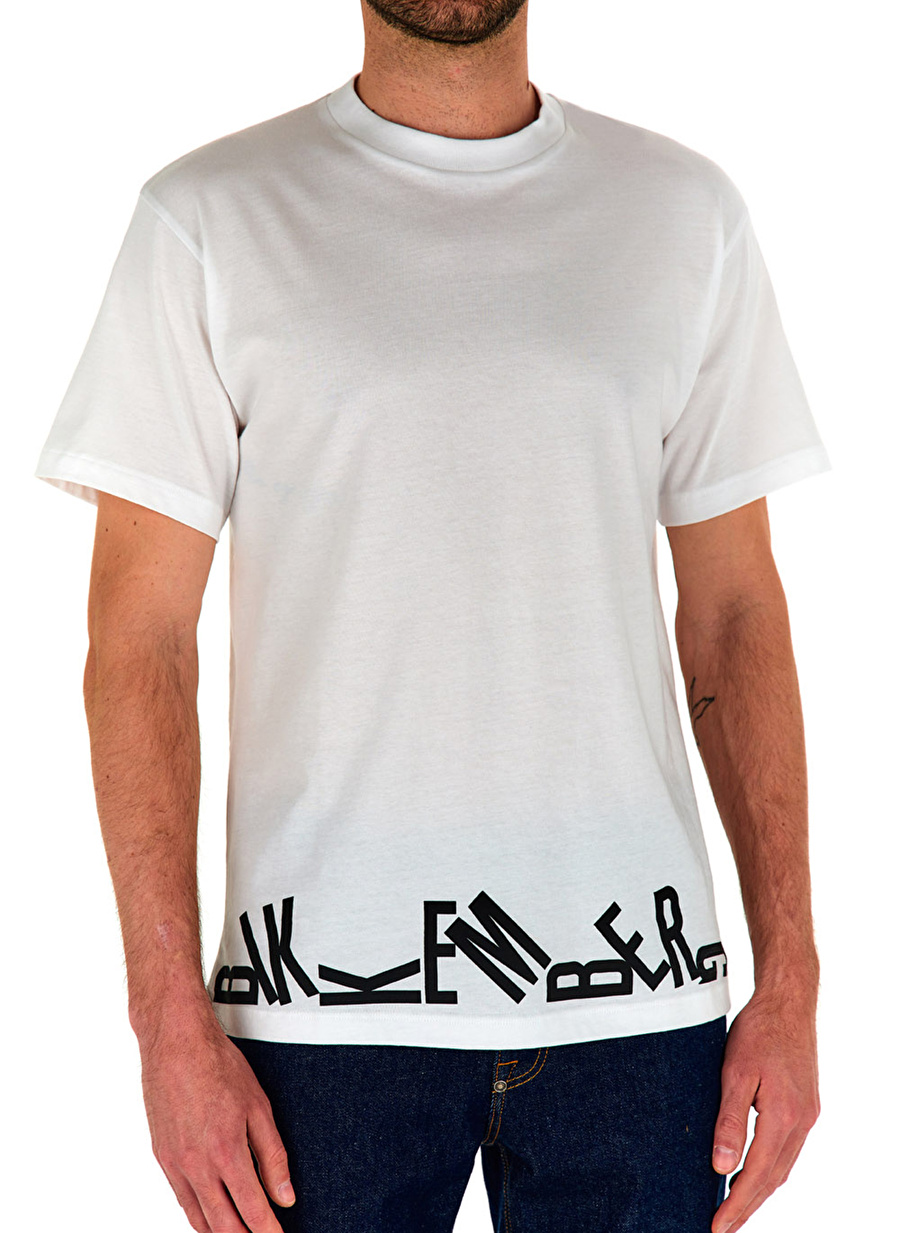 Bikkembergs Beyaz Erkek T-Shirt C 4 114 23