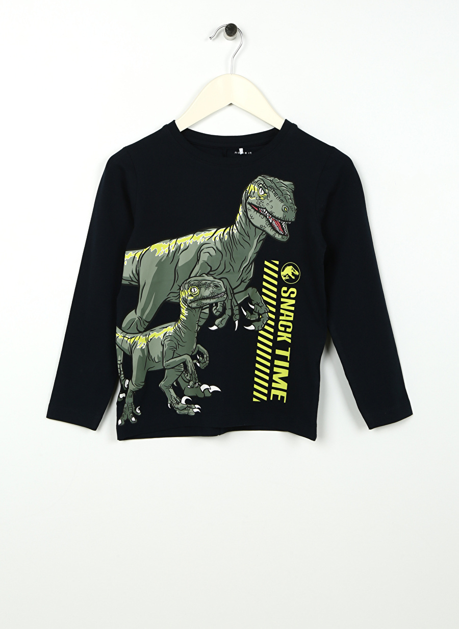 Name İt Lacivert Erkek Çocuk T-Shirt NMMJOSKO JURASSIC LS TOP VDE