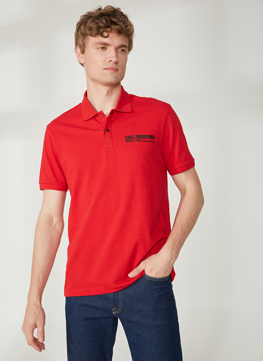 Gmg Fırenze Polo Yaka Kırmızı Erkek T-Shirt GU23MSS03040