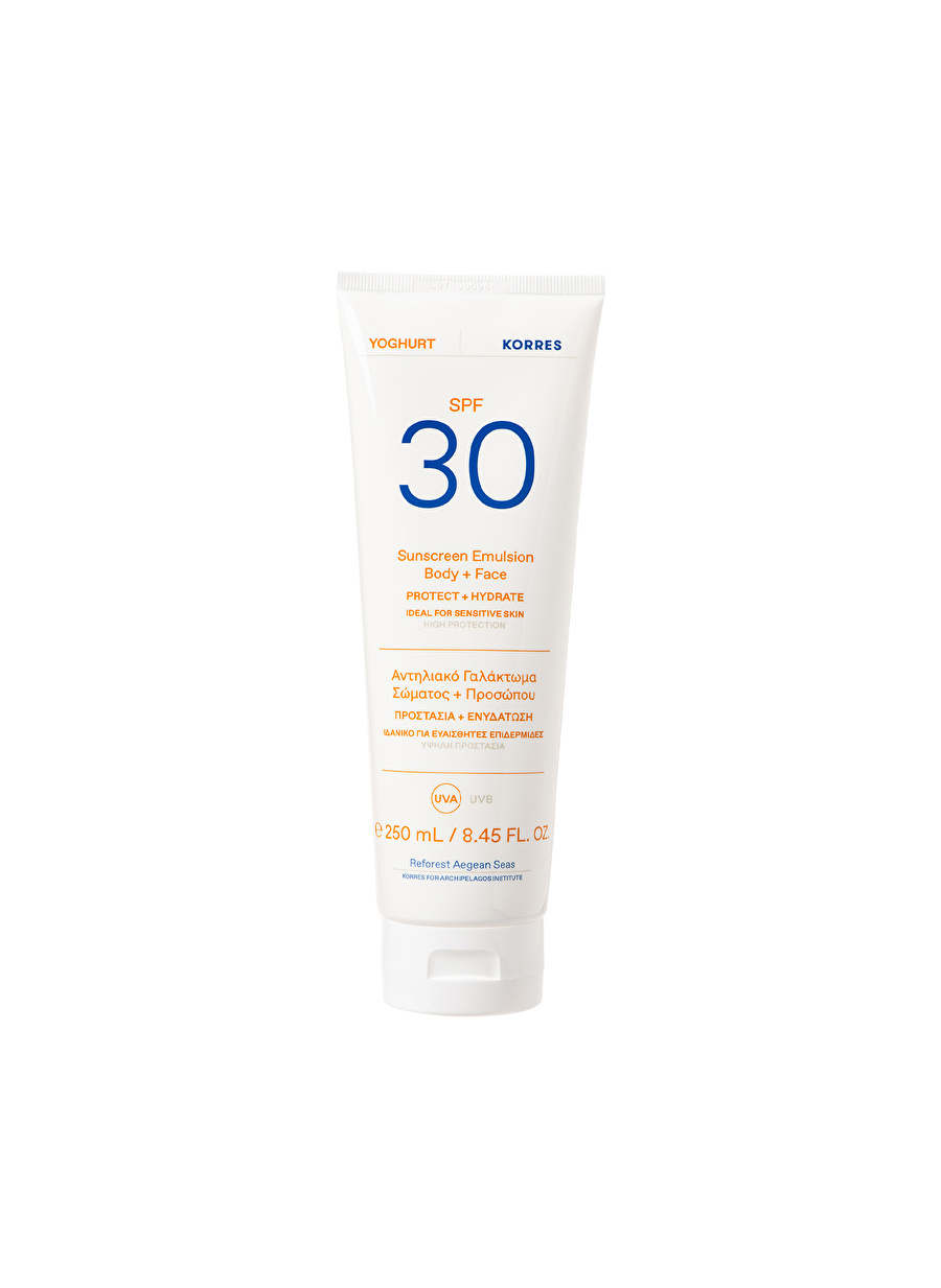 Korres Yoghurt Sunscreen Yüz ve Vücut Güneş Kremi SPF 30 250 ml