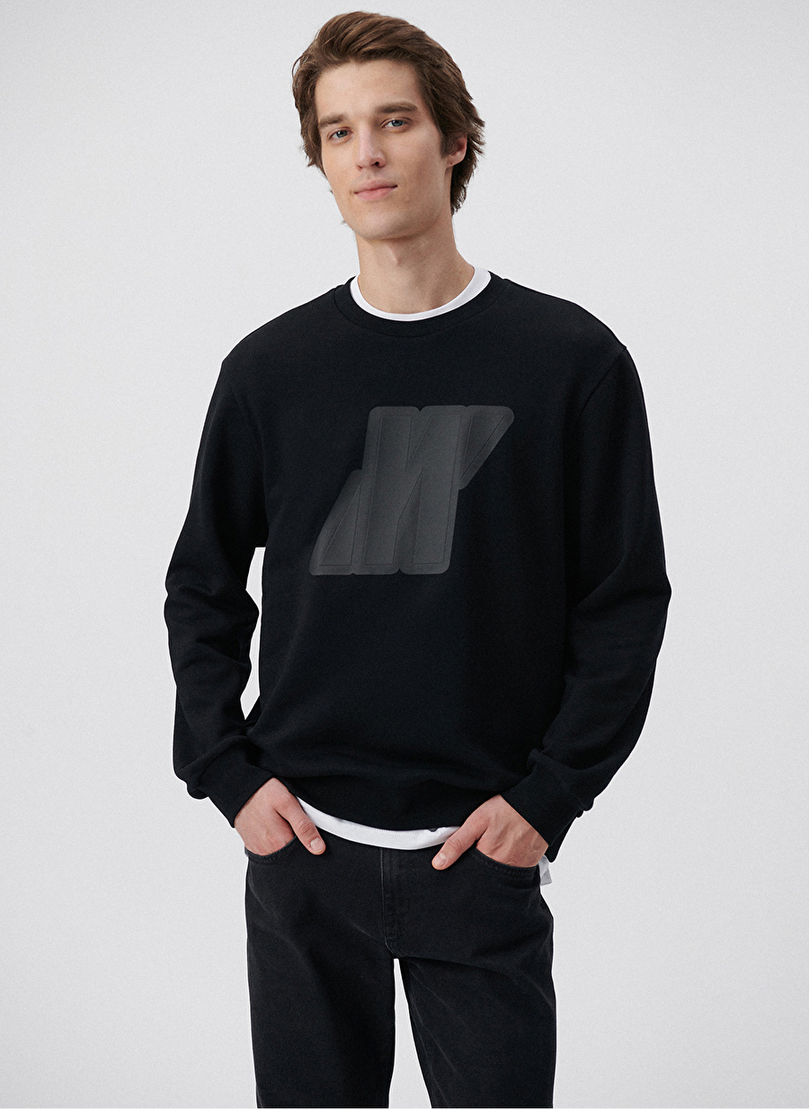 Mavi Kapüşon Yaka Siyah Erkek Sweatshırt M0S10052-900_PRO SWEATSHIRT