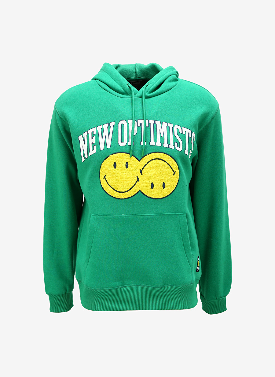 Mavi Kapüşon Yaka Yeşil Erkek Sweatshırt M0S10058-71704_NEW OPTIMISTS KAPÜŞO