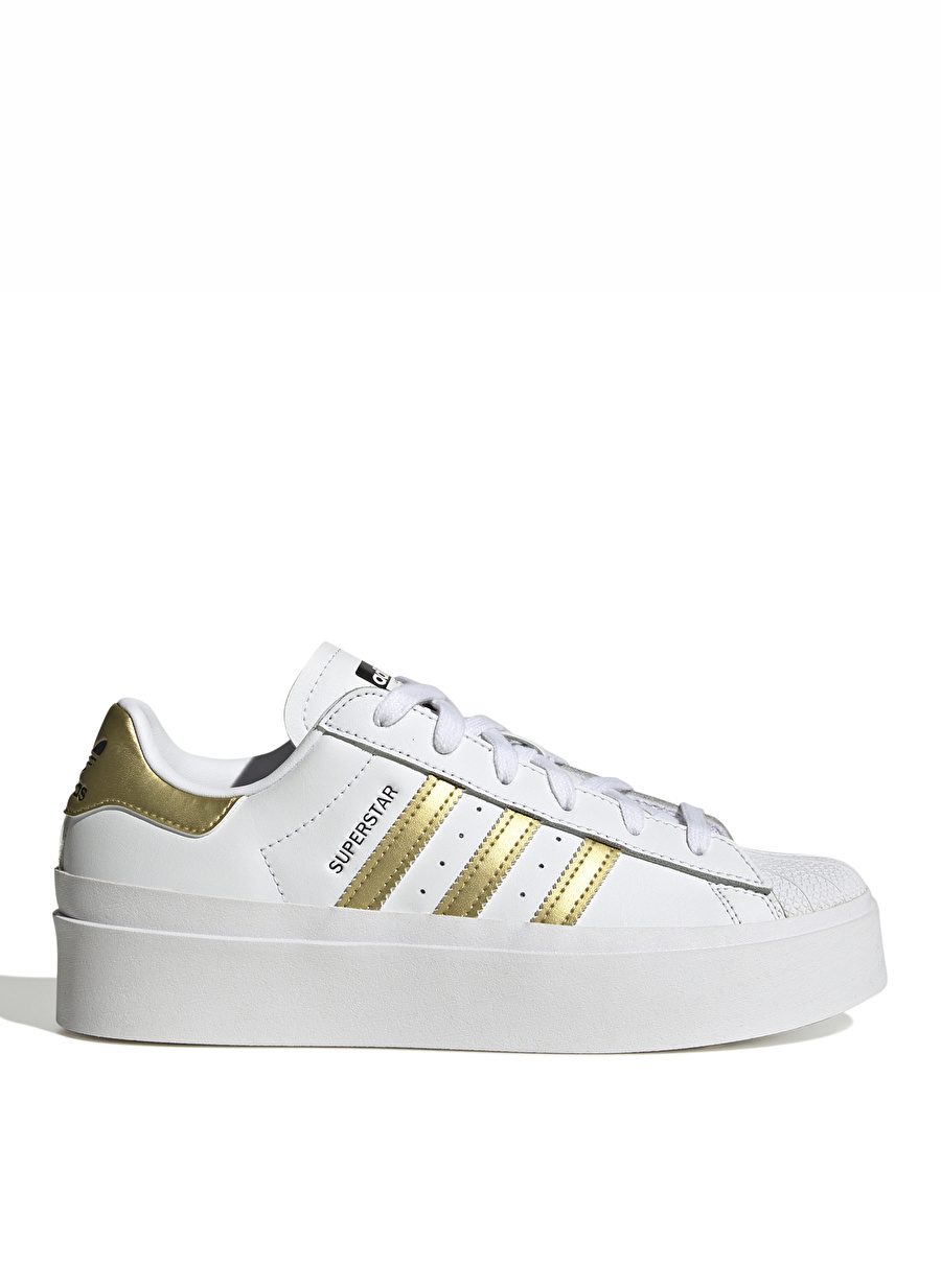 adidas Bej Kadın Deri Lifestyle Ayakkabı IF7583-SUPERSTAR BONEGA W  FTW