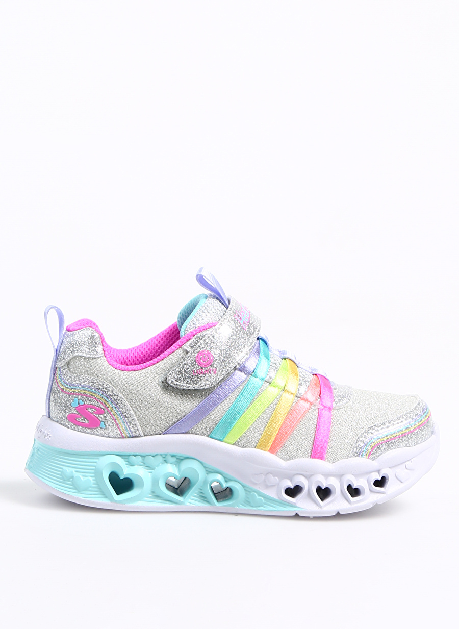 Skechers Gümüş Kız Çocuk Yürüyüş Ayakkabısı 303252L SMLT FLUTTER HEART LIGHTS