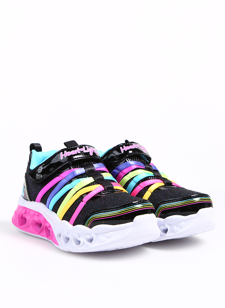 Skechers Flutter Heart Lights Siyah - Çok Renkli Kız Çocuk Yürüyüş Ayakkabısı 303252L BKMT _1