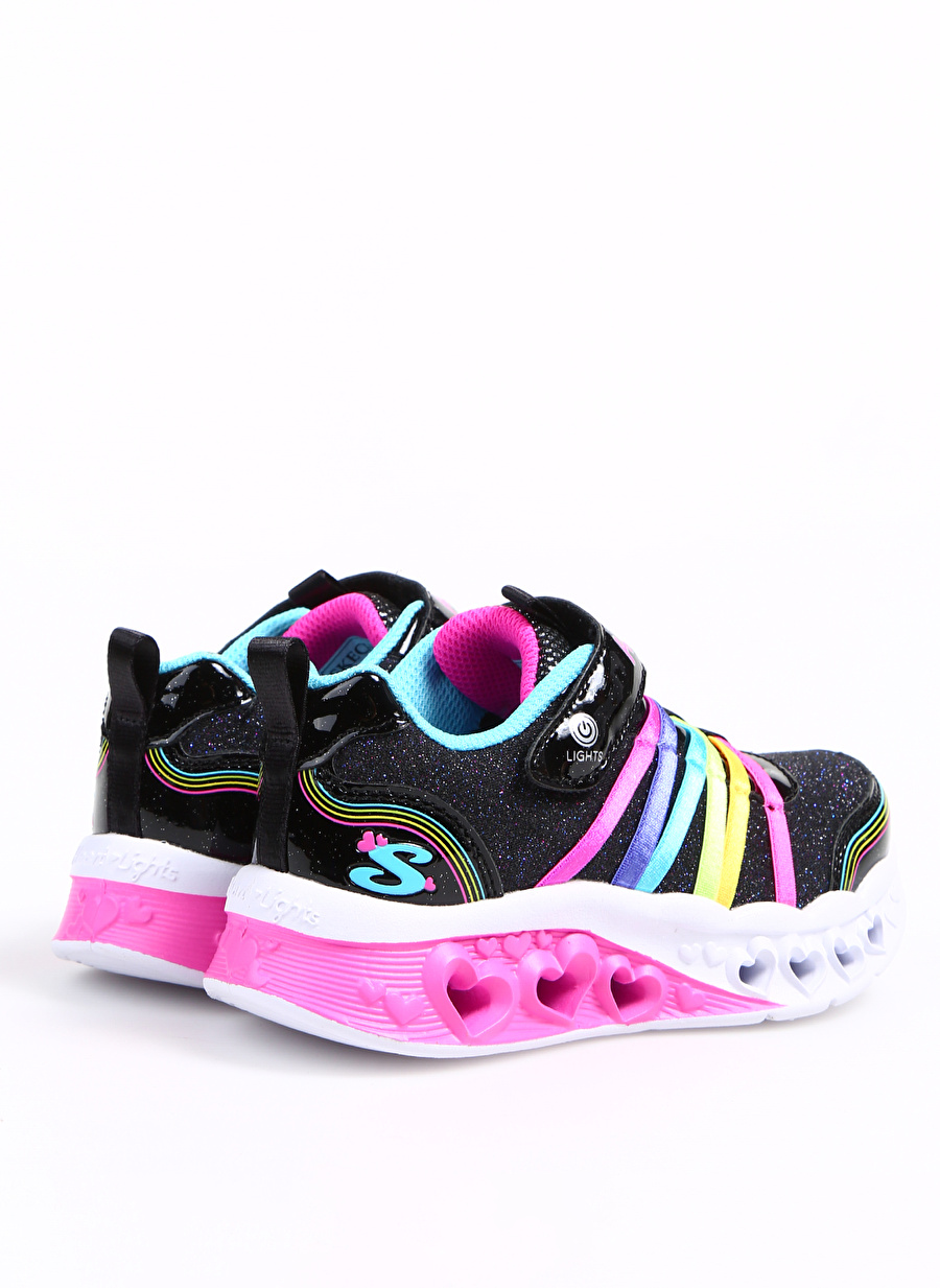 Skechers Flutter Heart Lights Siyah - Çok Renkli Kız Çocuk Yürüyüş Ayakkabısı 303252L BKMT _2