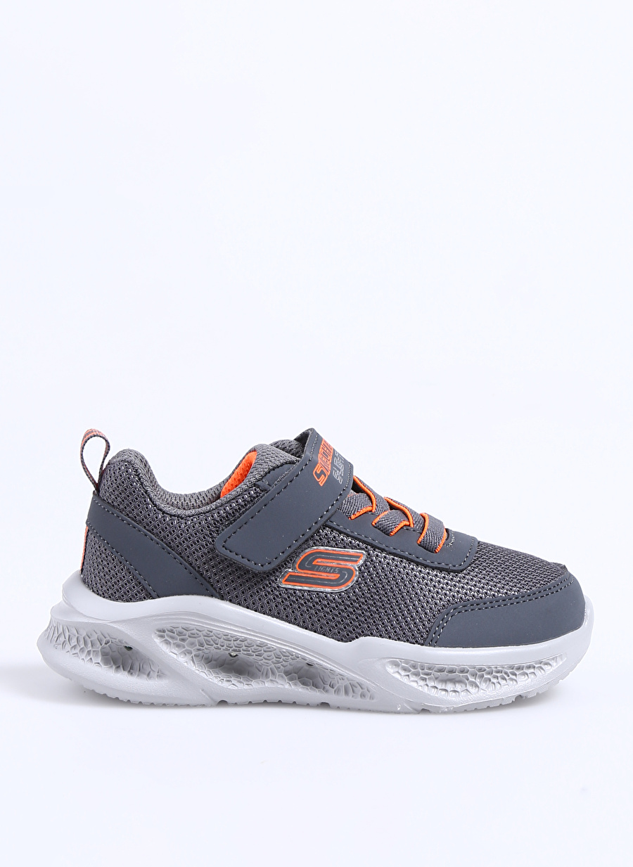 Skechers Gri - Turuncu Bebek Yürüyüş Ayakkabısı 401675N CCOR SKECHERS METEOR-LIGHTS