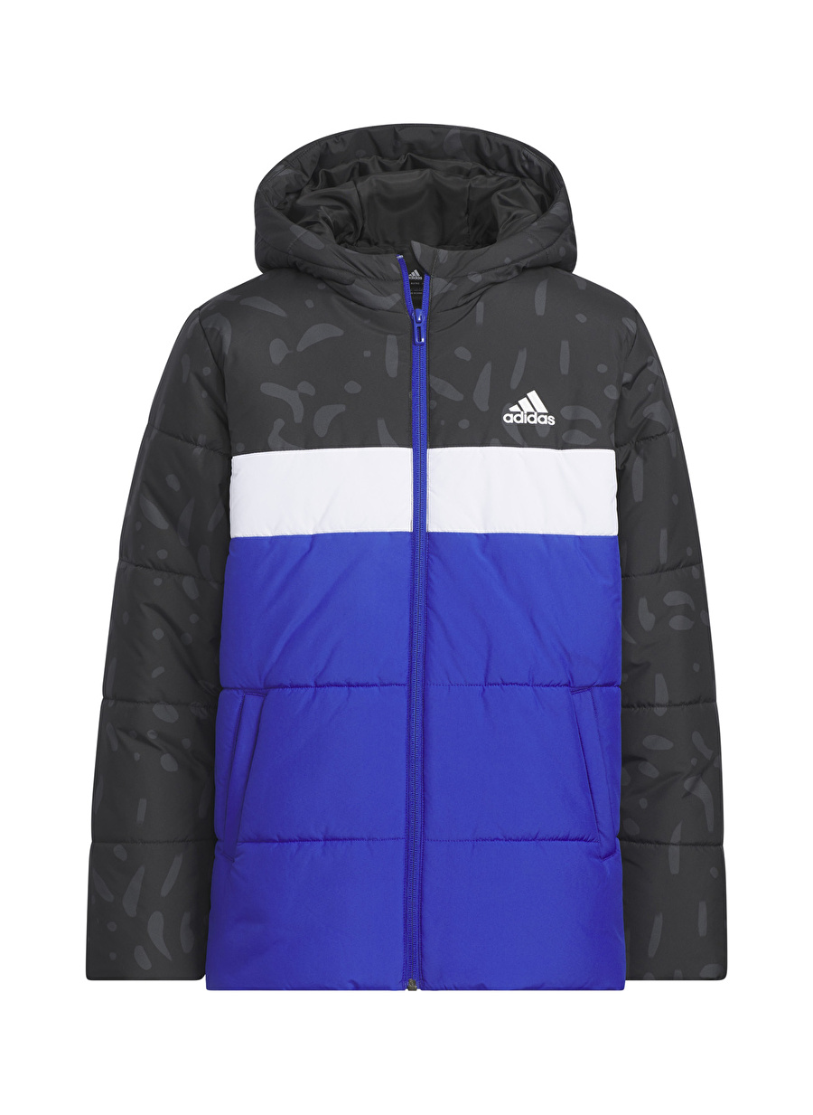 adidas Siyah Erkek Çocuk Fermuarlı Uzun Kollu Düz Mont IL6097 JB CB PAD JKT