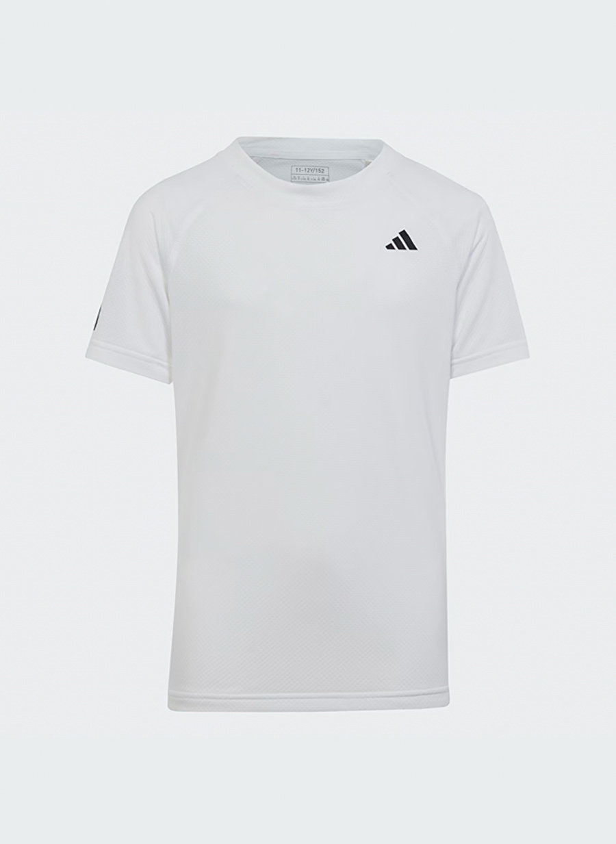 adidas Beyaz Kız Çocuk Bisiklet Yaka Kısa Kollu Düz T-Shirt HS0551 G CLUB TEE