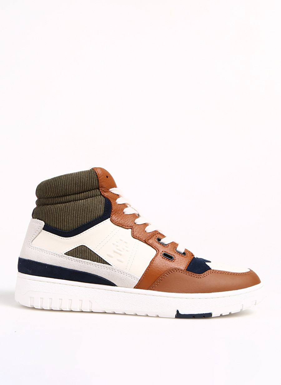 Tommy Hilfiger Kahve Erkek Deri Sneaker TH BASKET BETTER MIDCUT LTH MIX