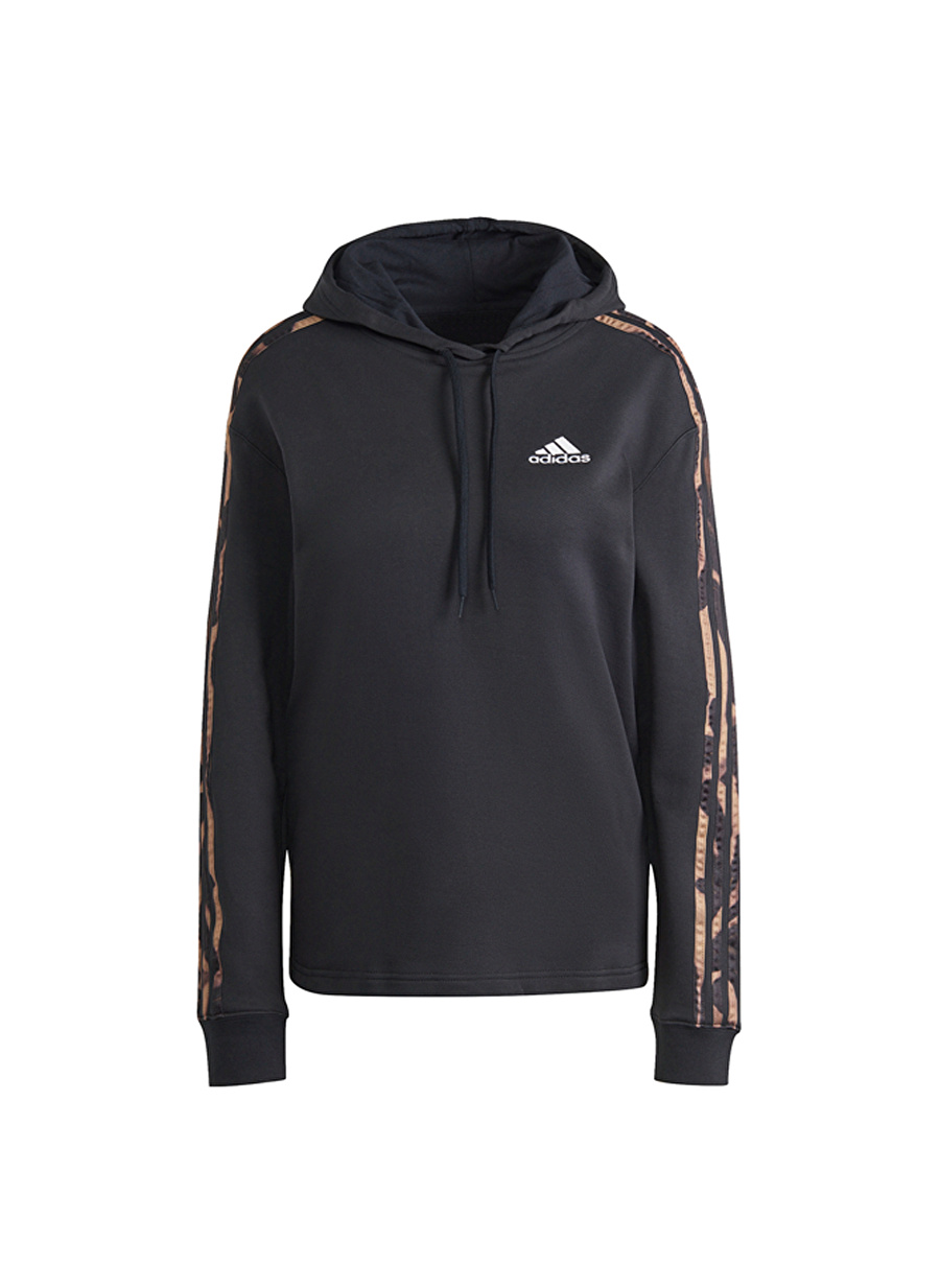 adidas Siyah Kadın Kapüşon Yaka Regular Fit Sweatshirt IL5872-VIBAOP 3S HD