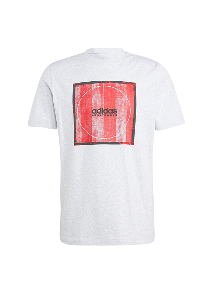 adidas Gri Erkek Yuvarlak Yaka Regular Fit T-Shirt II5878-TIRO BOX G T        LGR