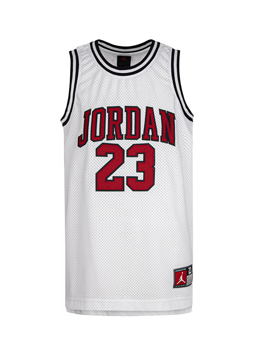 Nike Çocuk Beyaz Bisiklet Yaka Baskılı Atlet 95A773-001 JDB JORDAN 23 JERSEY