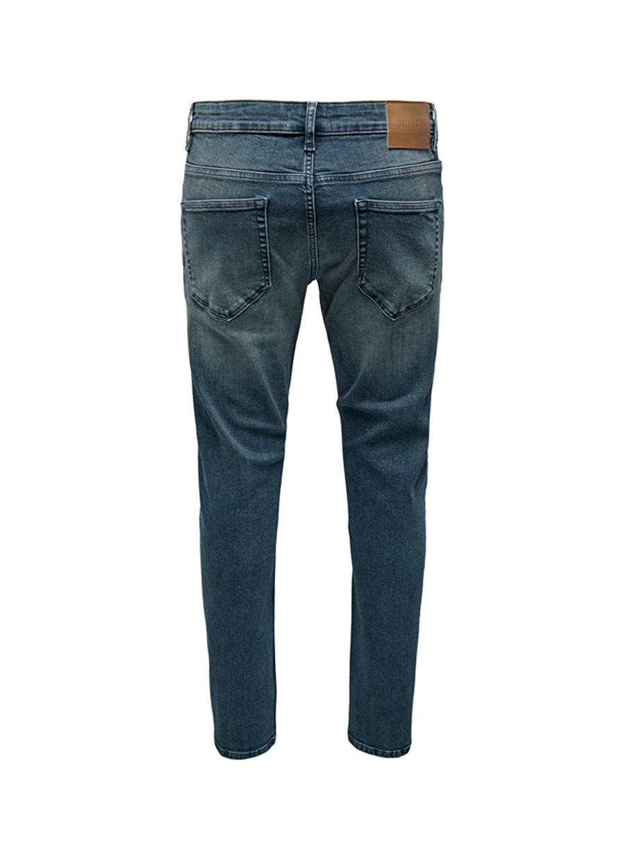 Only & Sons Yüksek Bel Dar Erkek Denim Pantolon 22026978_ONSLOOM SLIM DM. BLUE 6978