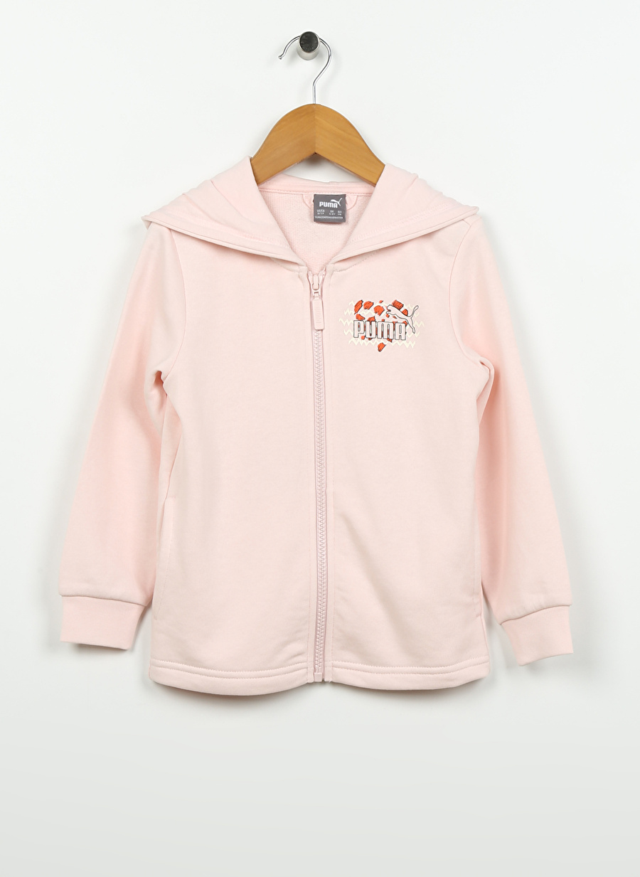 Puma Pembe Erkek Çocuk Kapüşonlu Uzun Kollu Düz Sweatshirt 67683124 ESS MIX MTCH Full-zip Hood