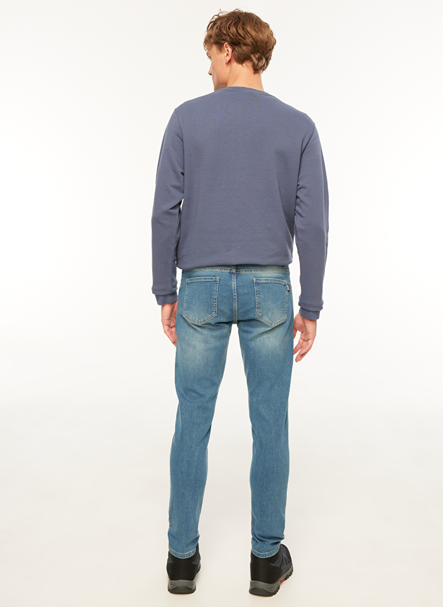 The Crow Normal Bel Dar İndigo - Taş Erkek Denim Pantolon TC5002_5