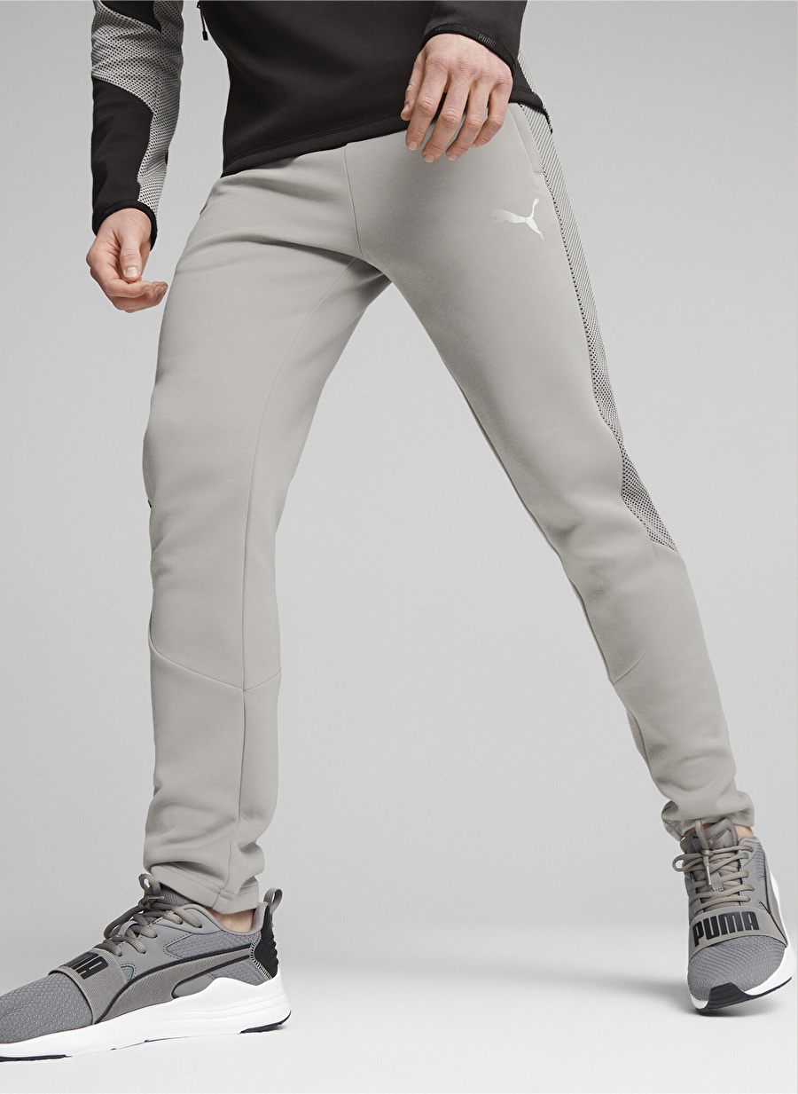 Puma Gri Erkek Regular Fit Eşofman Altı EVOSTRIPE Pants