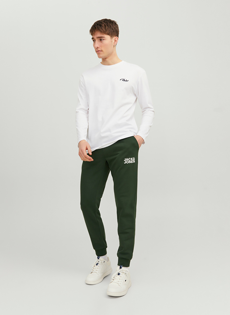 Jack & Jones Slim Fit Koyu Yeşil Erkek Eşofman Altı 12178421_JPSTGORDON JJNEWSOFT SWEAT_5