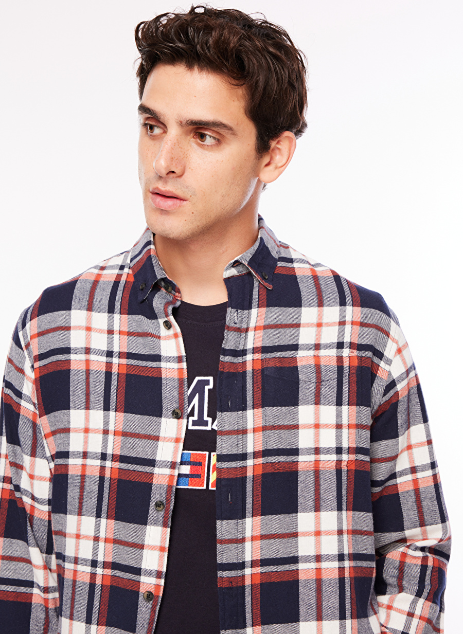 Jack & Jones Kırmızı Erkek Gömlek 12235982_JJECLASSIC AUTUMN CHECK SH