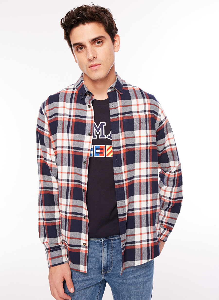 Jack & Jones Kırmızı Erkek Gömlek 12235982_JJECLASSIC AUTUMN CHECK SH