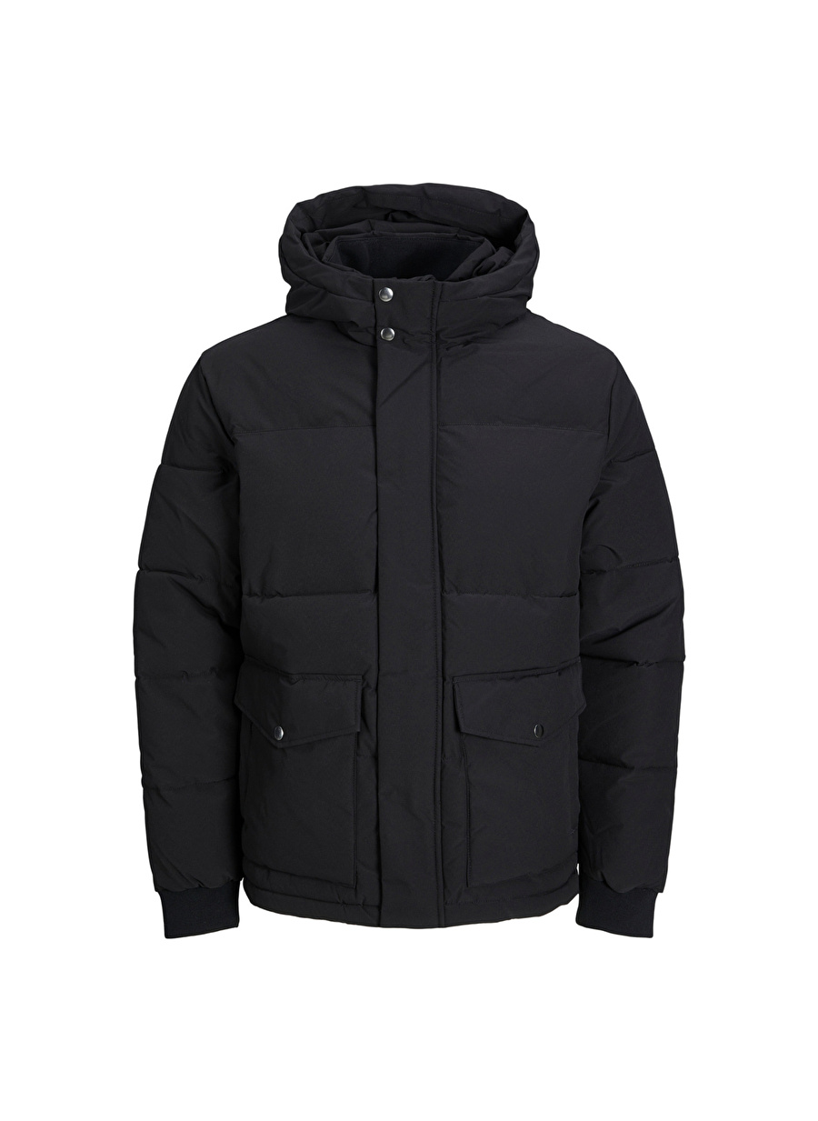 Jack & Jones Siyah Erkek Mont 12236040_JJDAVID PUFFER JACKET