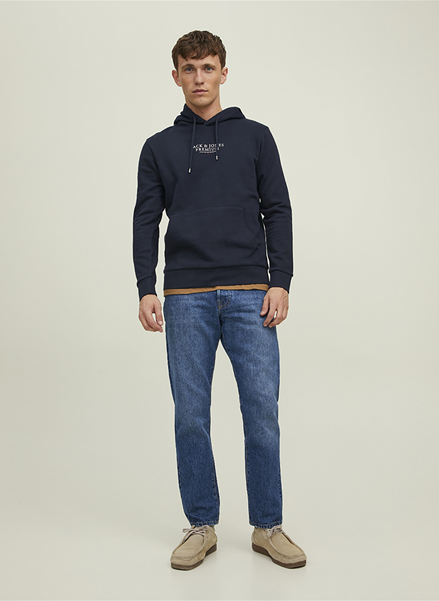 Jack & Jones Kapüşon Yaka Lacivert Erkek Sweatshırt 12216335_JPRBLUARCHIE SWEAT HOOD NO_2