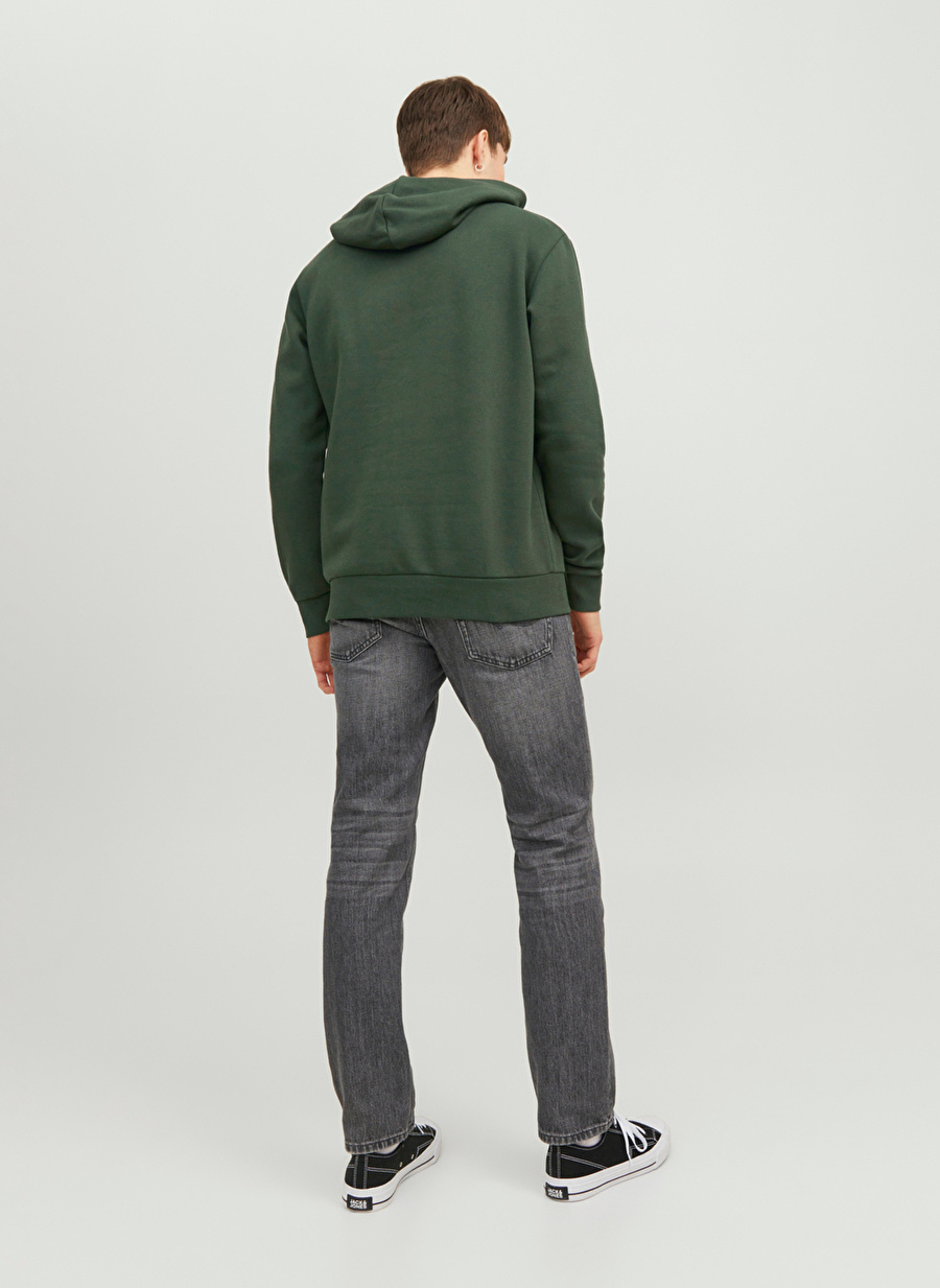 Jack & Jones Kapüşon Yaka Koyu Yeşil Erkek Sweatshırt 12233599_JJECORP LOGO SWEAT HOOD PL