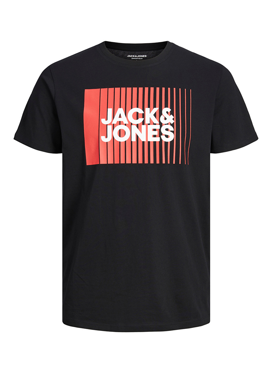 Jack & Jones Yuvarlak Yaka Siyah Erkek T-Shirt 12233999_JJECORP LOGO TEE PLAY SS O_0