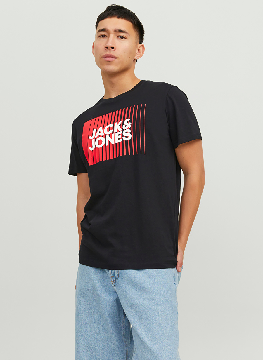 Jack & Jones Yuvarlak Yaka Siyah Erkek T-Shirt 12233999_JJECORP LOGO TEE PLAY SS O_2