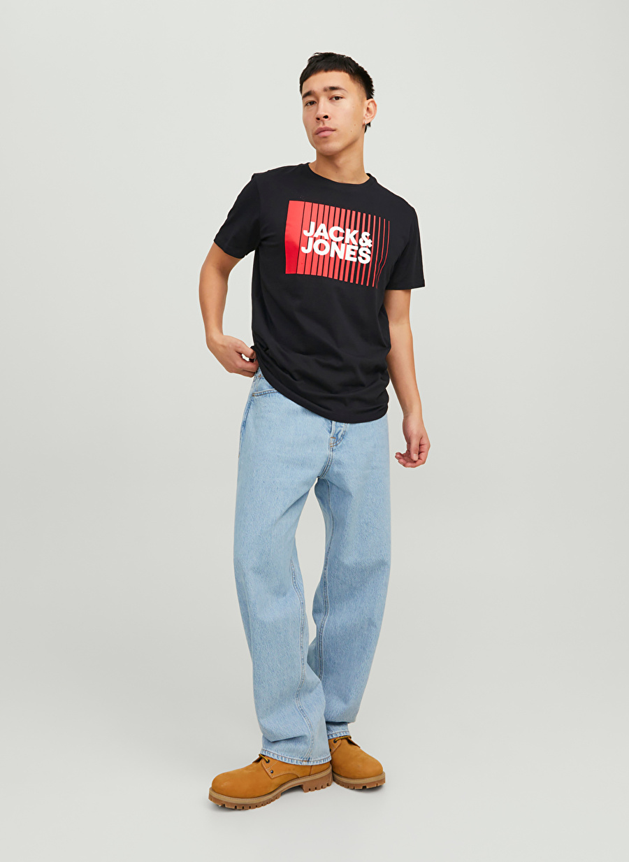 Jack & Jones Yuvarlak Yaka Siyah Erkek T-Shirt 12233999_JJECORP LOGO TEE PLAY SS O_3