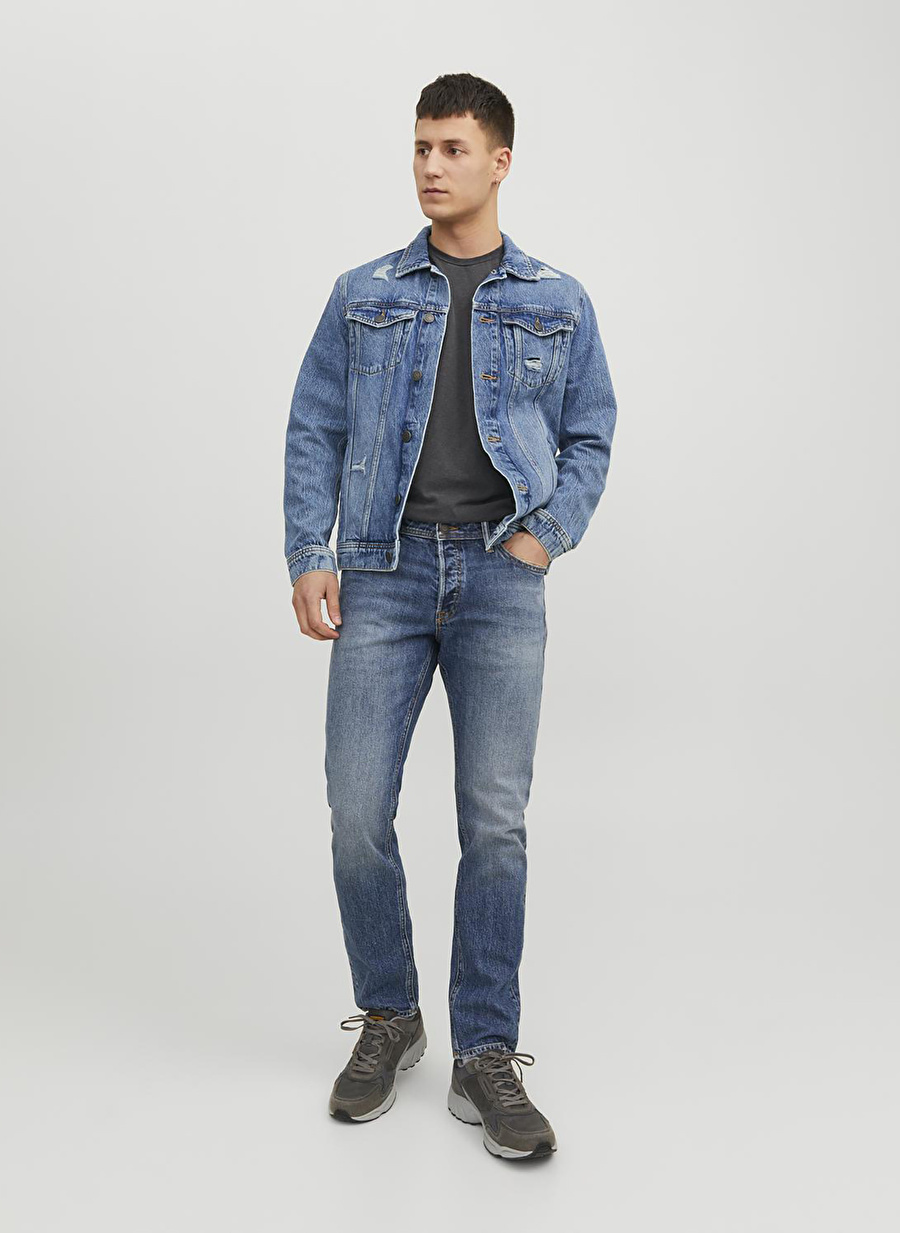 Jack & Jones Normal Bel Slim Fit Erkek Denim Pantolon 12237299_JJITIM JJORIGINAL SBD 984