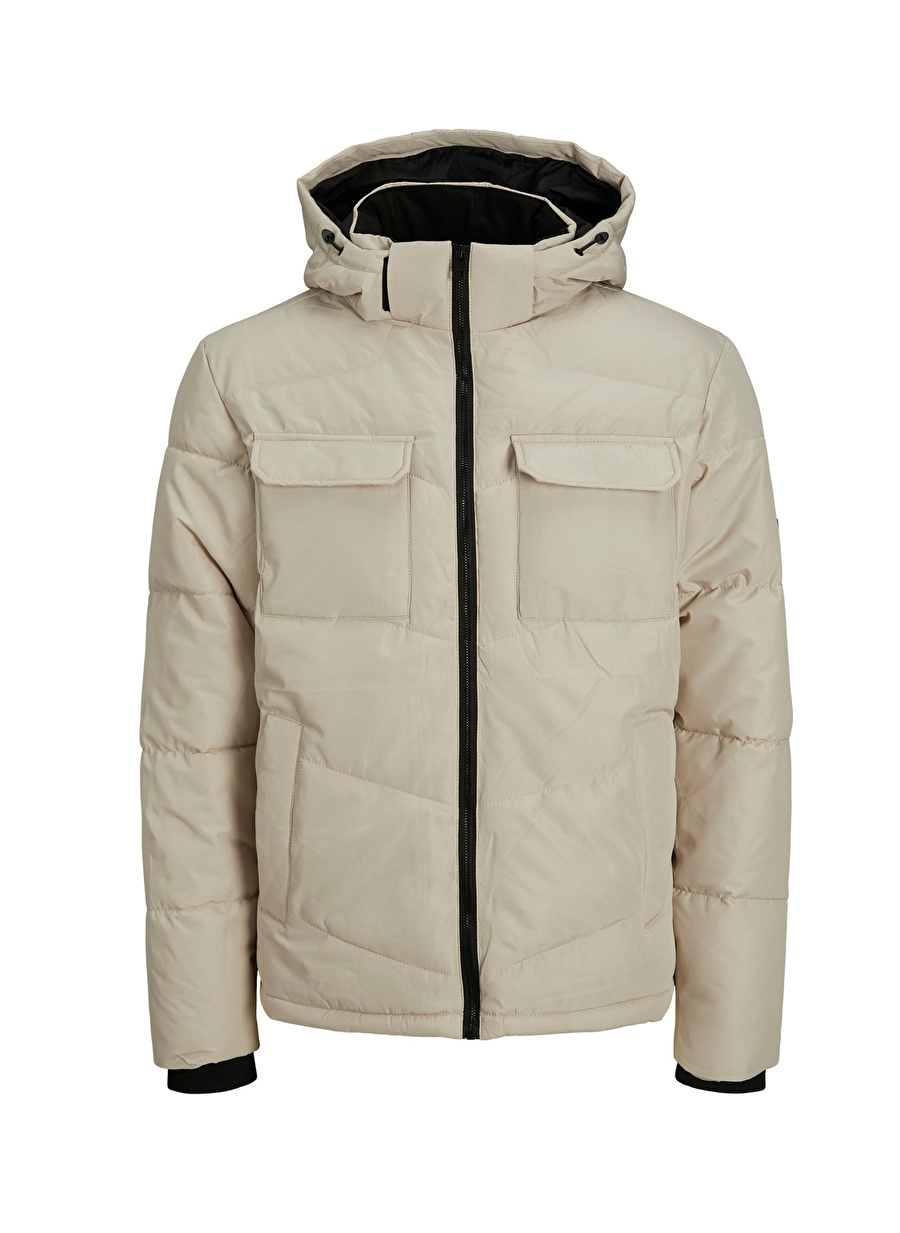 Jack & Jones Krem Erkek Mont 12236044_JJMASON PUFFER JACKET SN