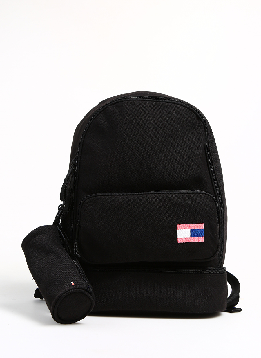 Tommy Hilfiger Siyah Kız Çocuk Sırt Çantası BIG FLAG BACKPACK SET