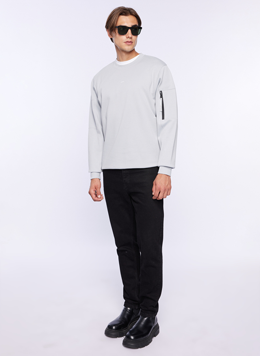 Jack & Jones Bisiklet Yaka Beyaz Erkek Sweatshırt 12240222_JCOSHADE SWEAT CREW NECK L