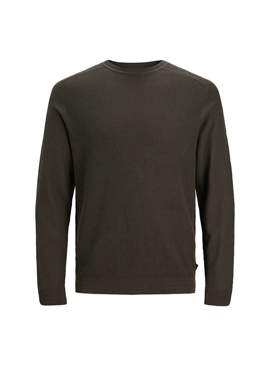 Jack & Jones Bisiklet Yaka Standart Haki Erkek Kazak 12240711_JPRBLAANDERSON KNIT STRUCT_6