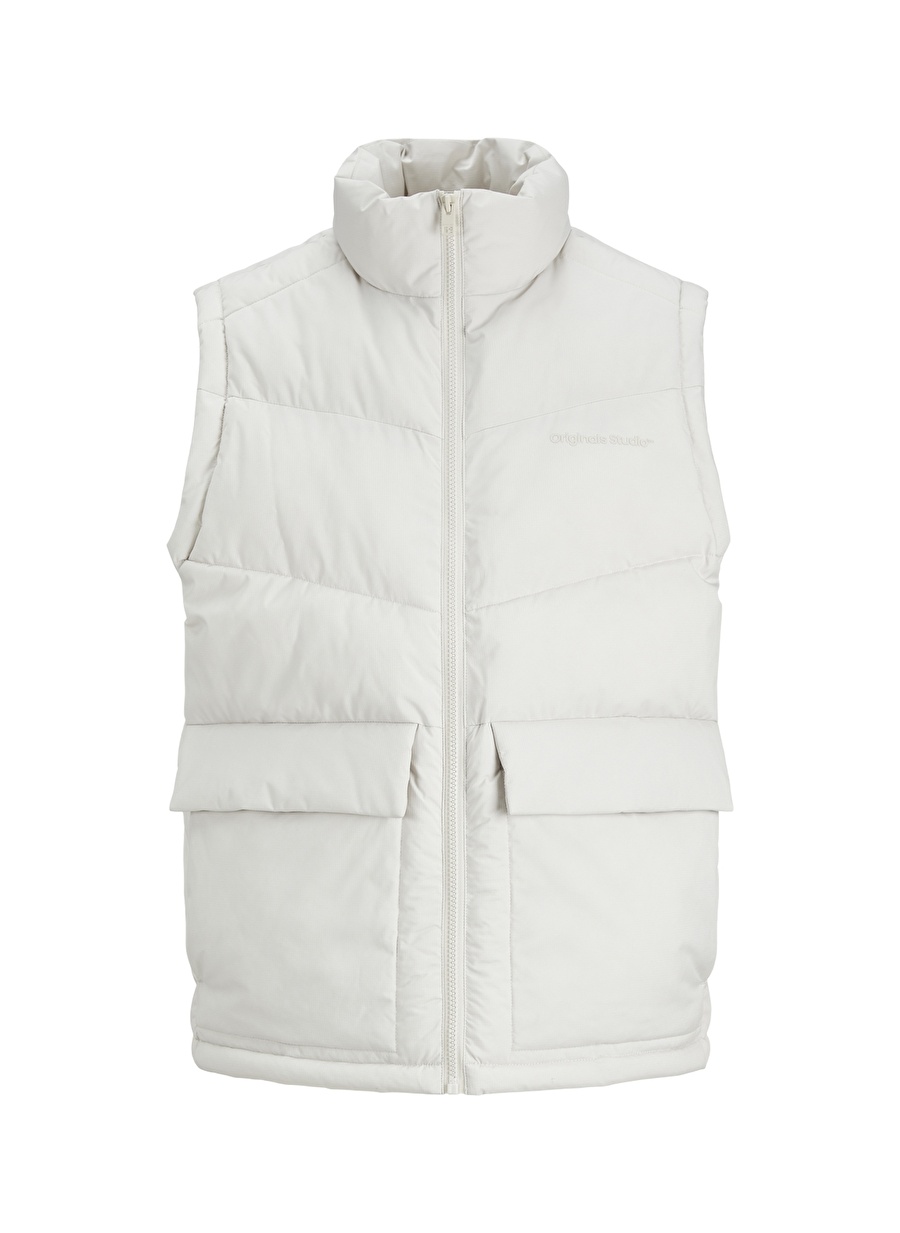 Jack & Jones Krem Erkek Yelek 12238853_JORVESTERBRO BODYWARMER SN