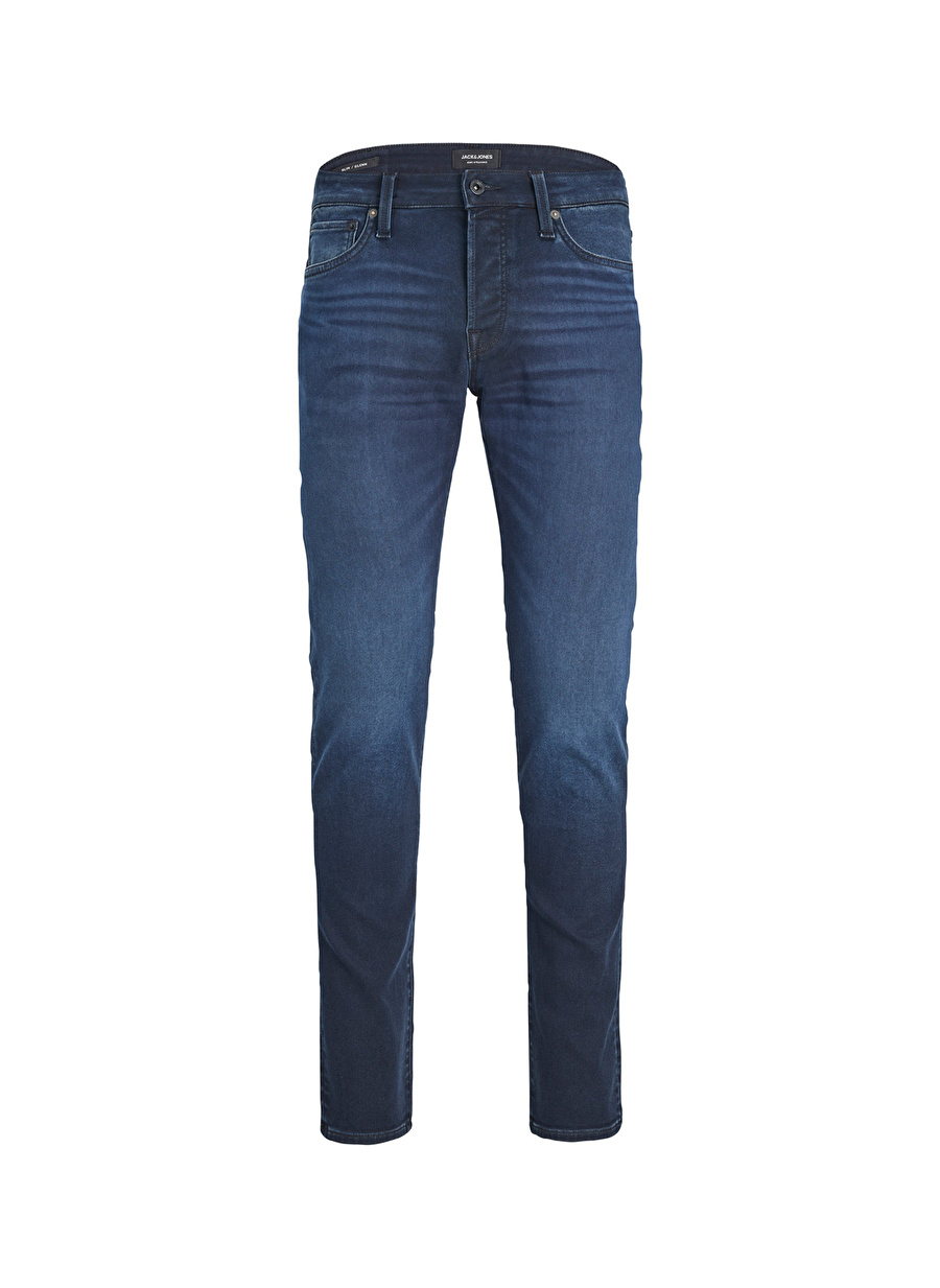 Jack & Jones Düşük Bel Slim Fit Erkek Denim Pantolon 12237320_JJIGLENN JJICON GE 942