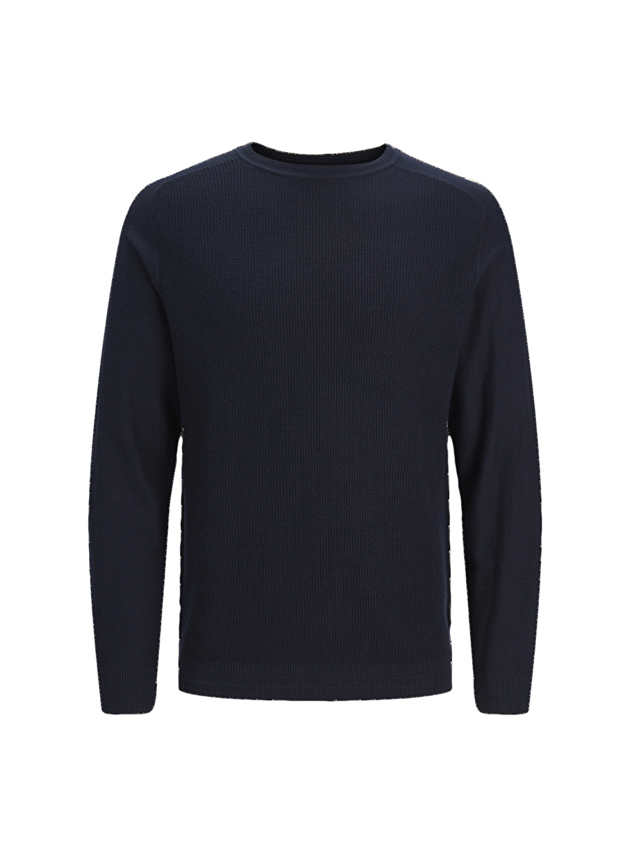 Jack & Jones Bisiklet Yaka Standart Lacivert Erkek Kazak 12240711_JPRBLAANDERSON KNIT STRUCT_4