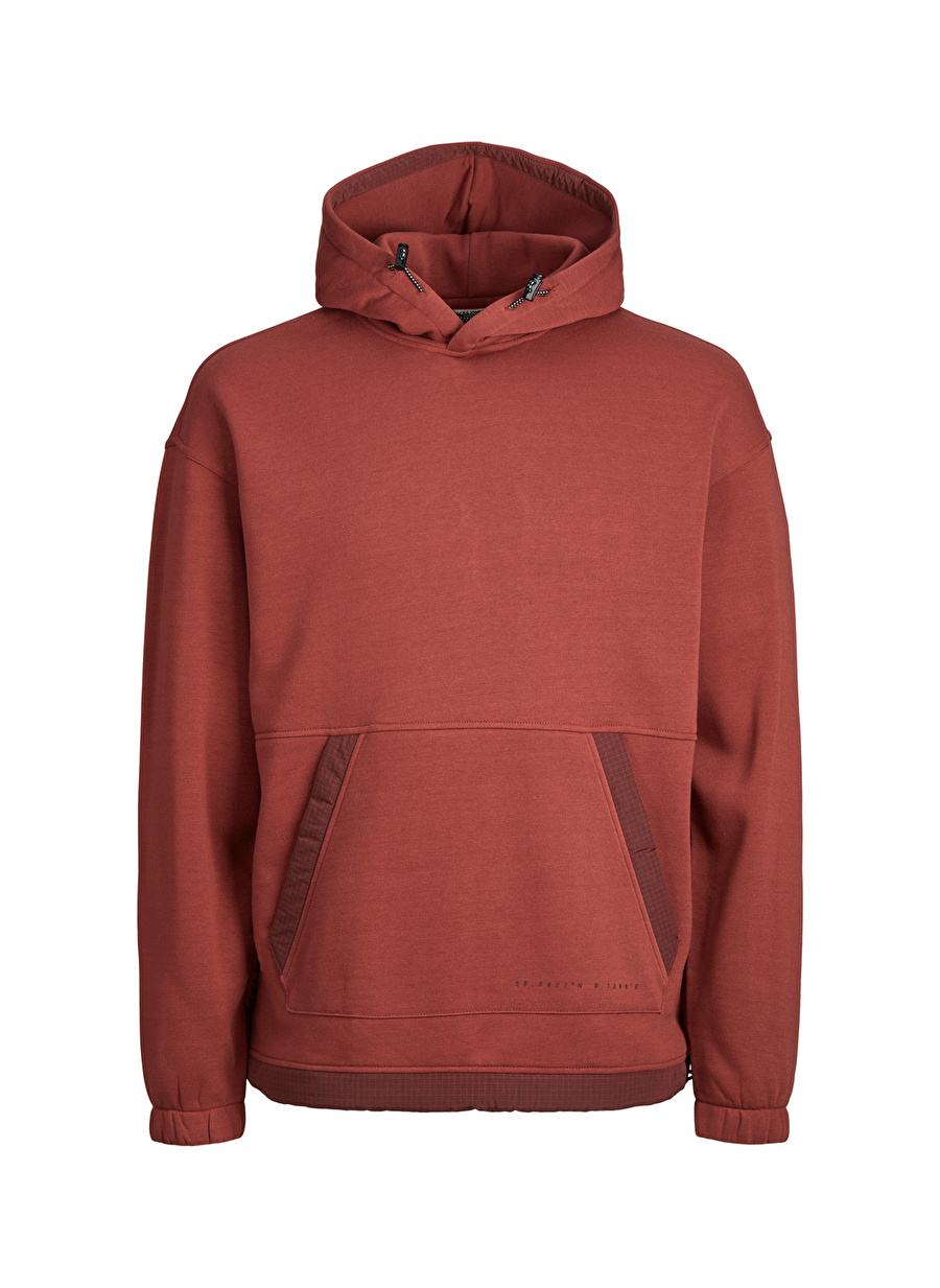 Jack & Jones Kapüşon Yaka Kırmızı Erkek Sweatshırt 12240228_JCOFILO PLAIN AW23 SWEAT H