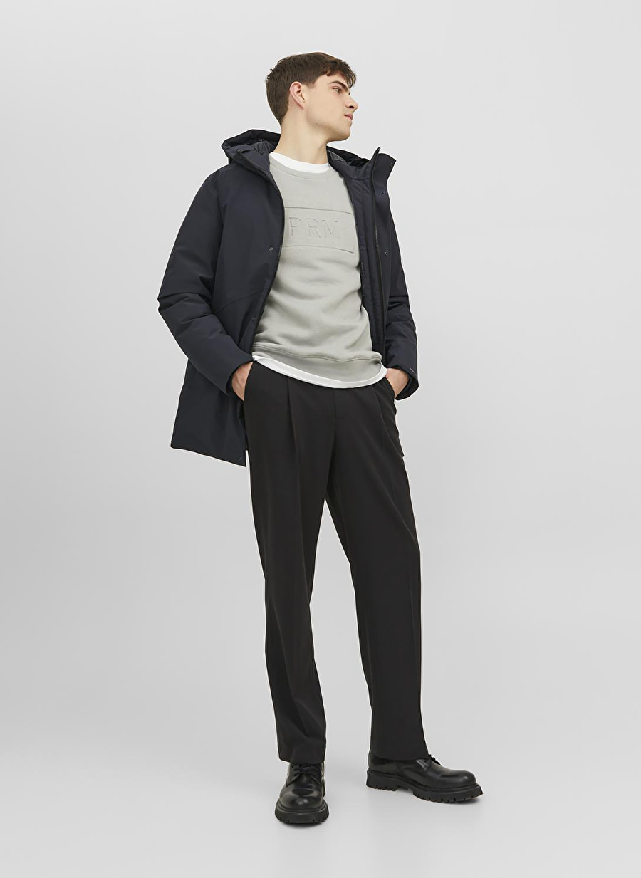 Jack & Jones Bisiklet Yaka Gri Erkek Sweatshırt 12241106_JPRBLABLAKE SWEAT CREW NEC_3