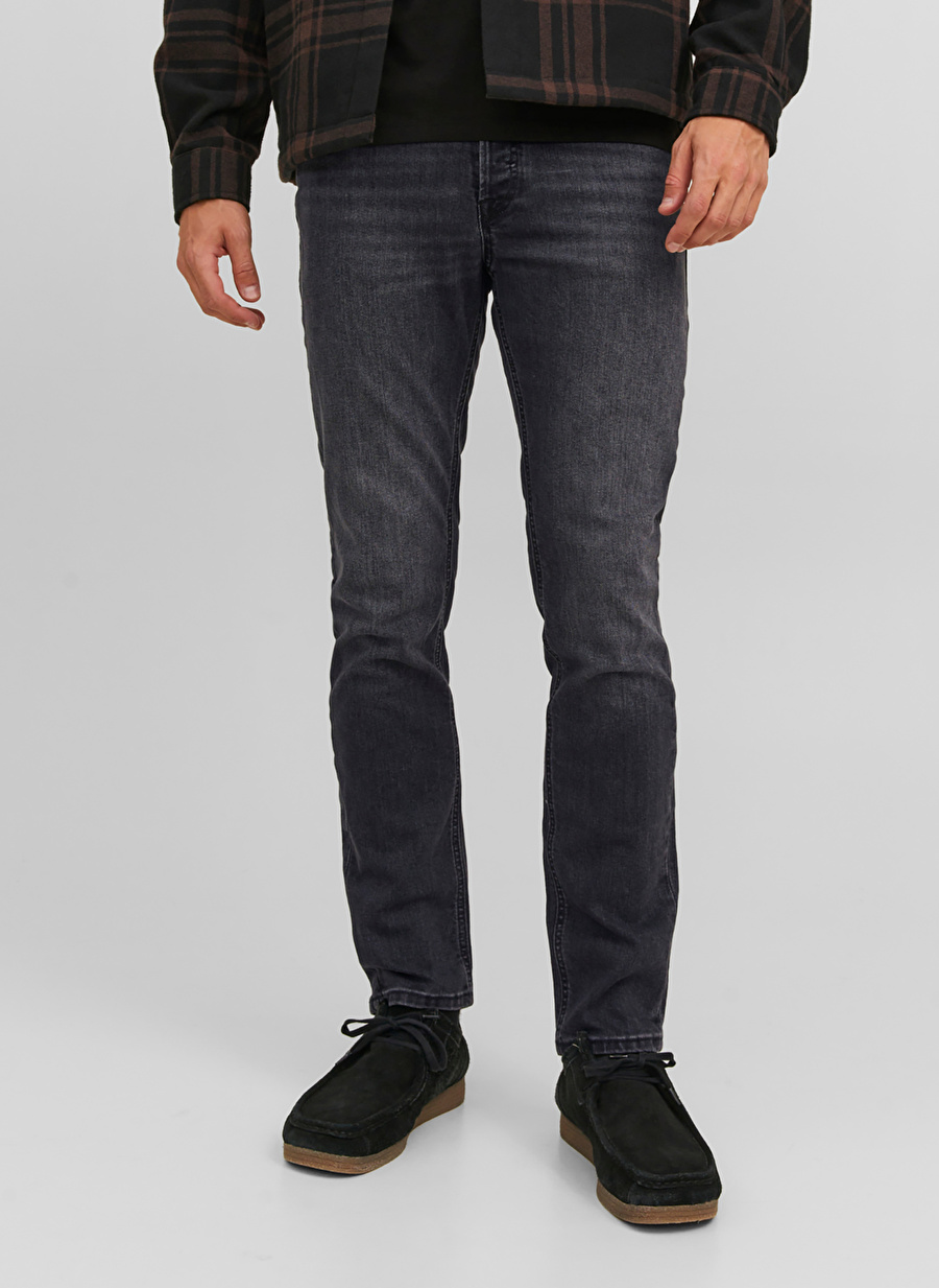 Jack & Jones Normal Bel Regular Fit Siyah Erkek Denim Pantolon 12242508_JJITIM JJORIIGINAL AM 389_2