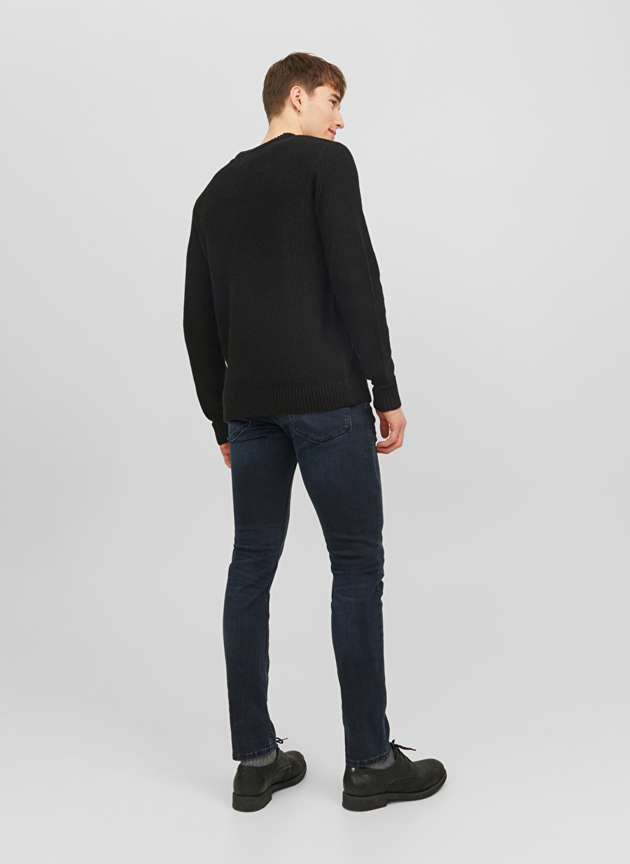 Jack & Jones Bisiklet Yaka Standart Siyah Erkek Kazak 12243116_JORKYLE KNIT CREW NECK_4