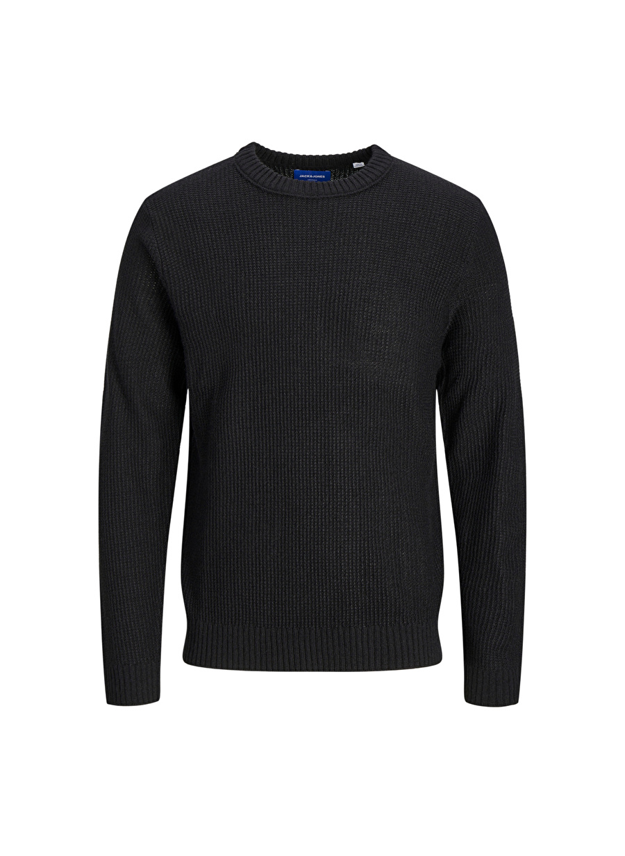 Jack & Jones Bisiklet Yaka Standart Siyah Erkek Kazak 12243116_JORKYLE KNIT CREW NECK_6