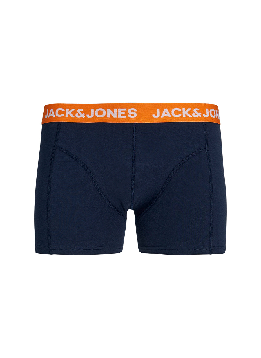 Jack & Jones Siyah - Turuncu Erkek Boxer 12248064_JACNORMAN CONTRAST TRUNK S