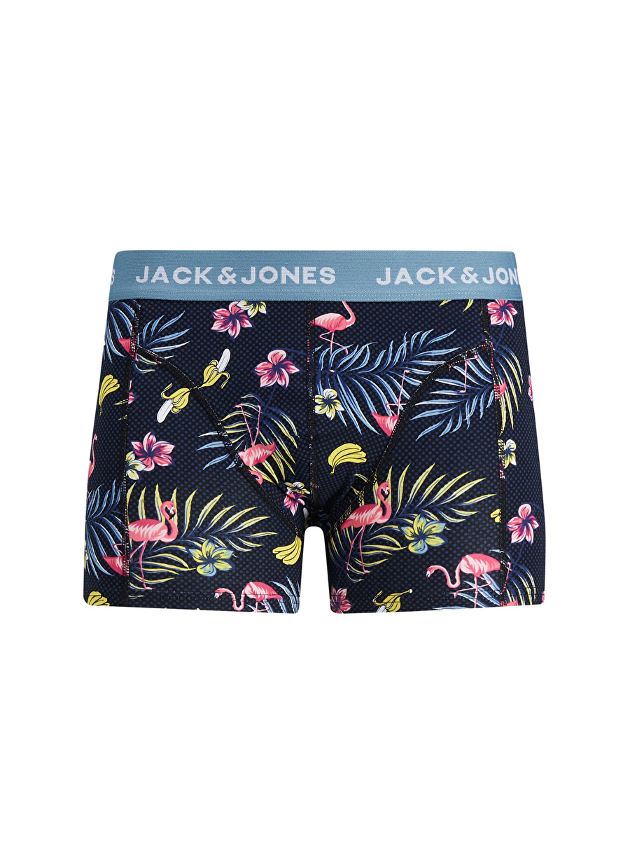 Jack & Jones Siyah Erkek Boxer 12250977_JACFLOWER BIRD TRUNK